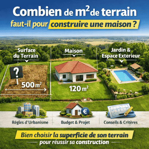 Superficie nécessaire pour faire construire une maison